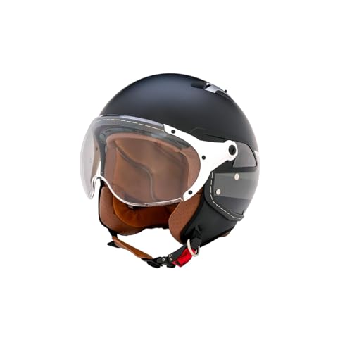 パイロットヘルメット マットブラック クリアーシールド付 Amazon | リード工業(LEAD) バイク用 インナーシールド付き